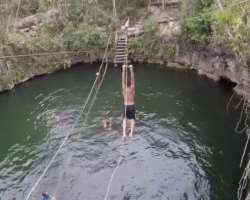 He loves adventure sports and did a 100-foot cliff dive in Jamaica.